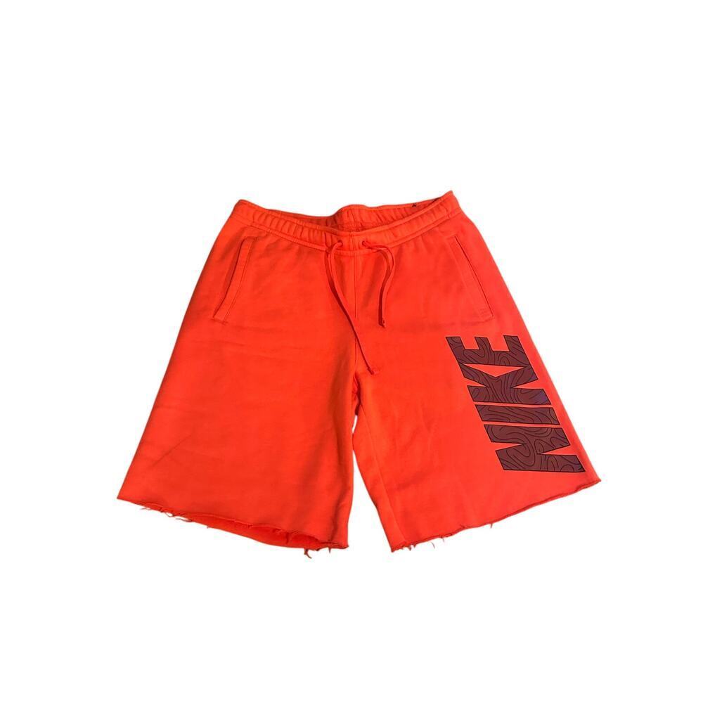 Nike Sportswear Junior Boys Swim Shorts Graphic Print Orange Black Size Medium